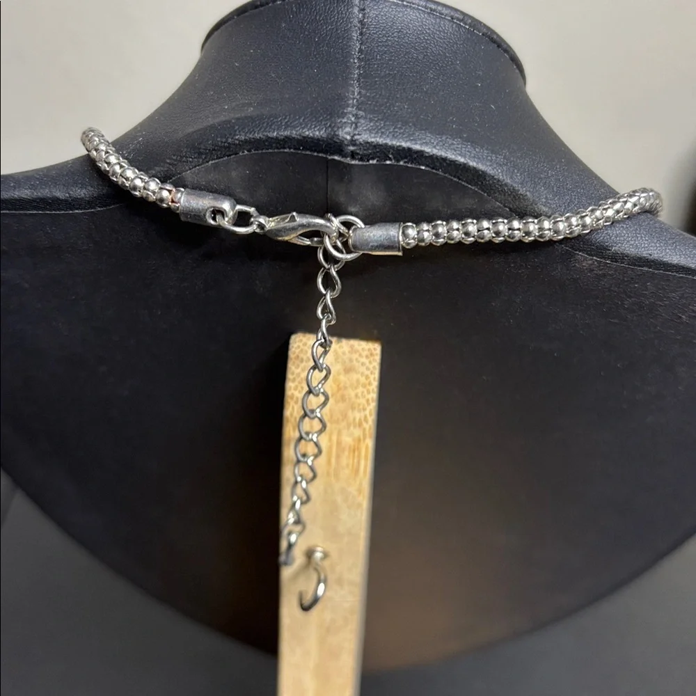 Intricate Silver Puffy Filigree Heart Pendant Necklace